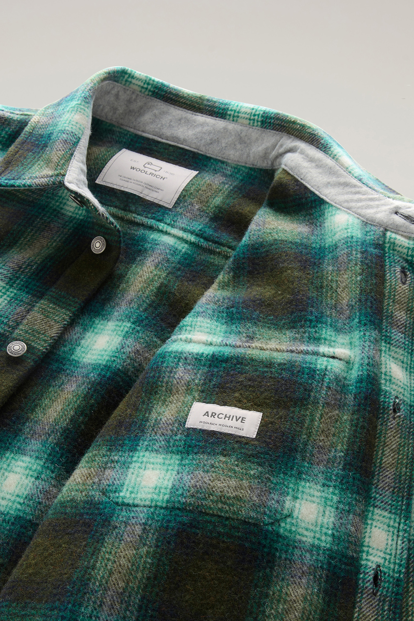 Alaskan Karo-Overshirt aus recycelter italienischer Wollmischung multicolor photo 9 | Woolrich