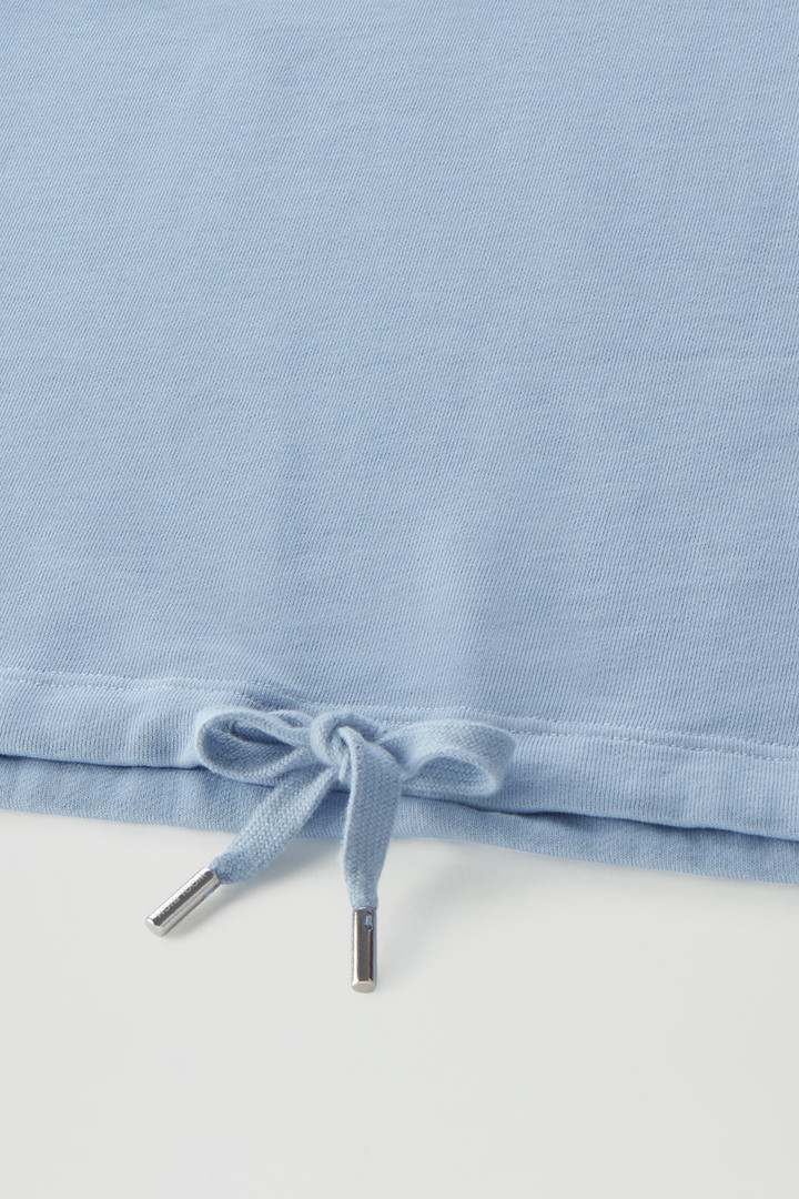 Pullover mit Rundhalsausschnitt aus reiner Baumwolle mit 3/4-Ärmeln Blau photo 7 | Woolrich