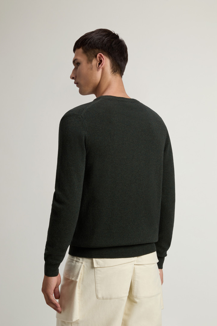 Pure Wool Crewneck Sweater Green photo 3 | Woolrich