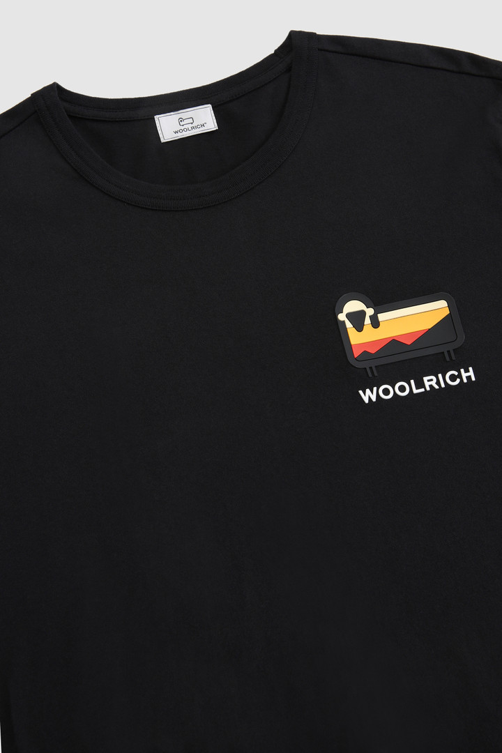 T-Shirt with Multicolor Sheep Logo Black photo 5 | Woolrich