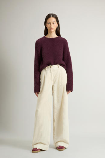Wide-Leg Corduroy Pants White | Woolrich