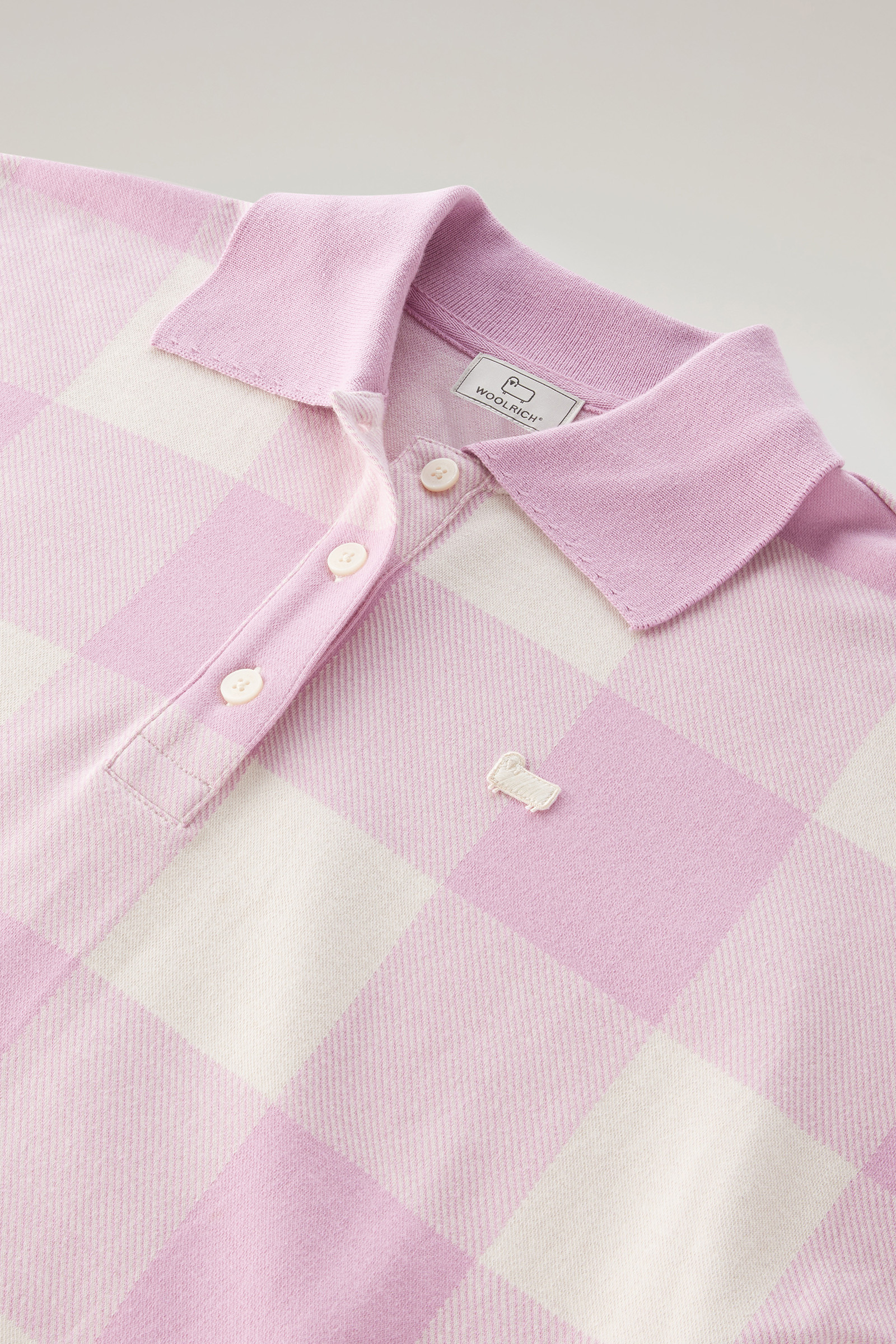 Poloshirt mit amerikanischem Karomuster aus einer garngefärbten Mischung aus Baumwoll-Stretch rosa photo 6 | Woolrich