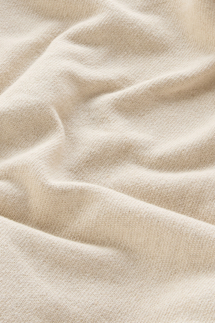 Sudadera con cremallera y capucha de mezcla de algodón y lino Beige photo 9 | Woolrich