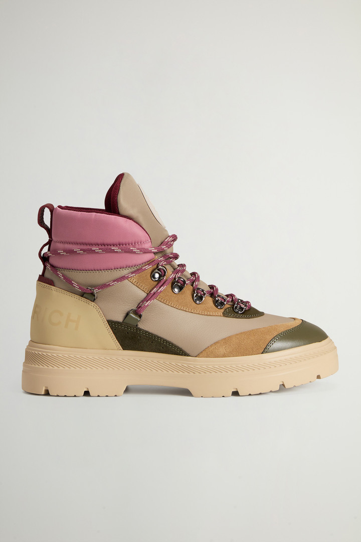 Leather Military Ankle Boots Beige photo 1 | Woolrich