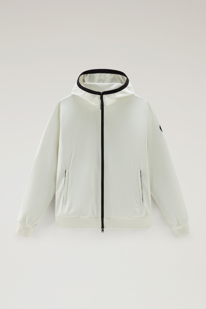 Sweat-shirt à capuche en Softshell Blanc photo 5 | Woolrich