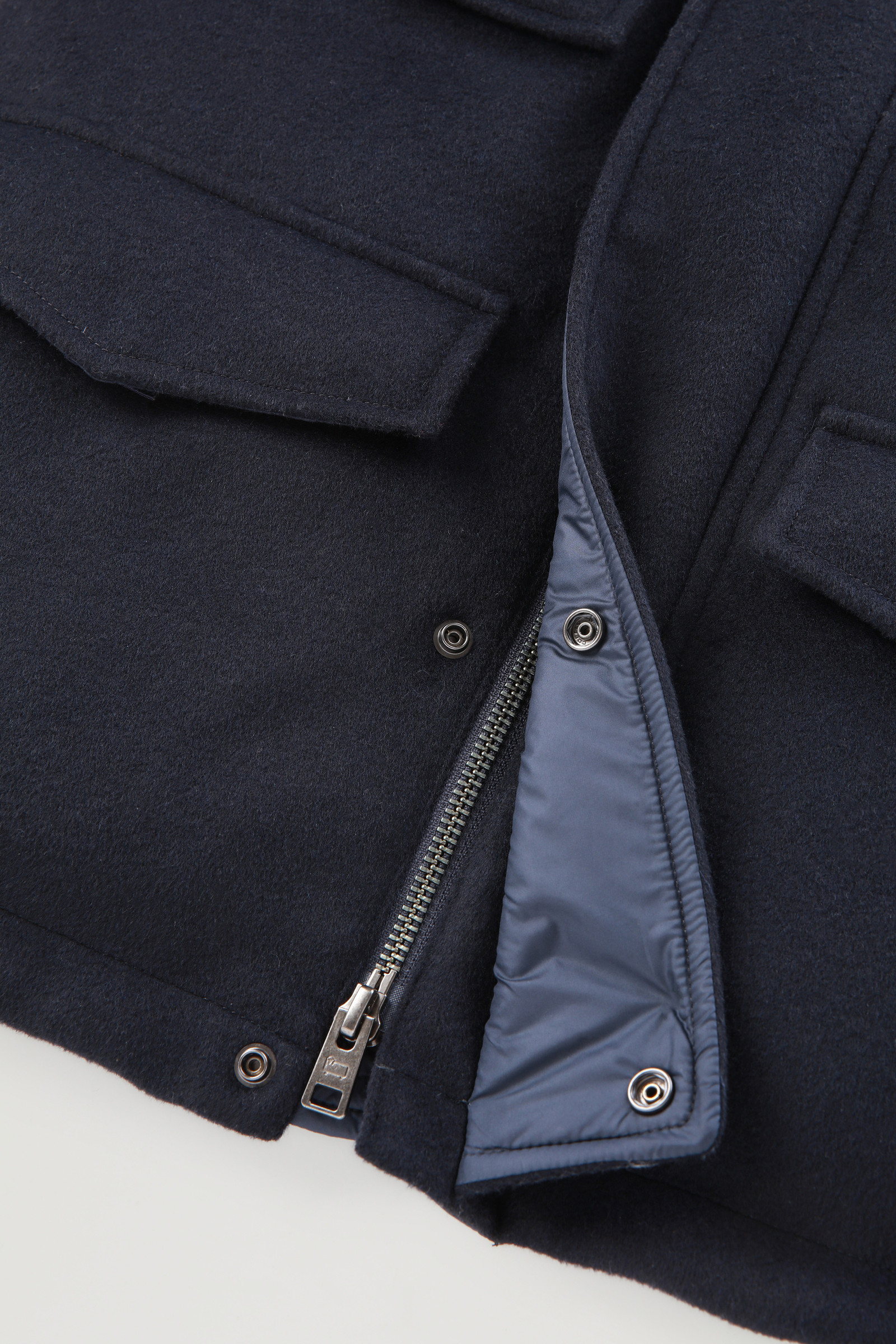 Doudoune pour garçon en mélange de laine et de microfibre bleu photo 8 | Woolrich