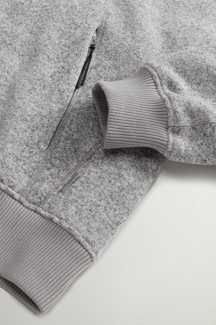 Full-Zipper Sweatshirt with Stand-Up Collar in Recycled Sherpa by Todd Snyder Gray photo 6 | Woolrich