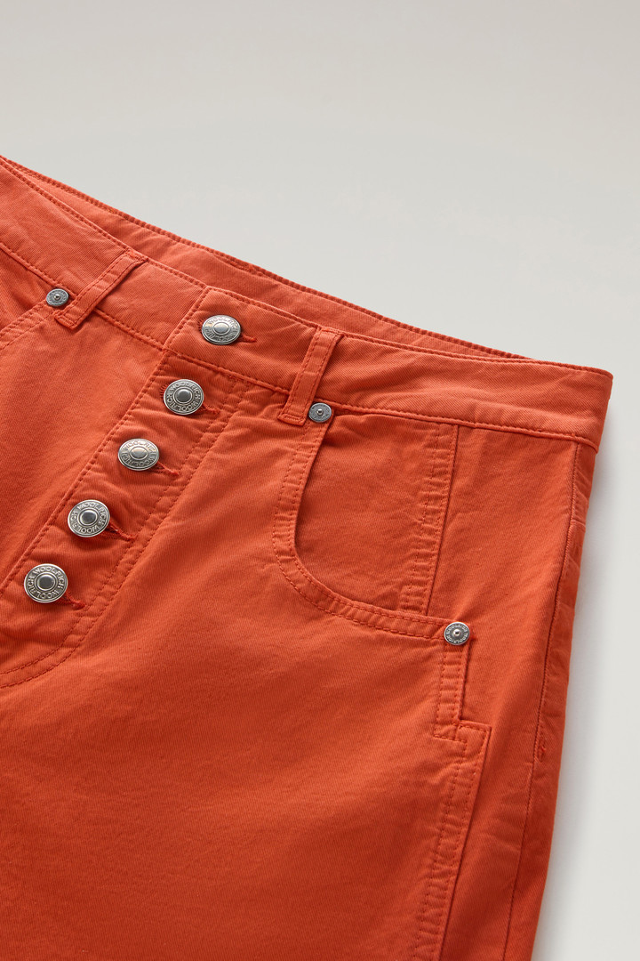 Pantalones de sarga de algodón elástico teñido en prenda Naranja photo 6 | Woolrich