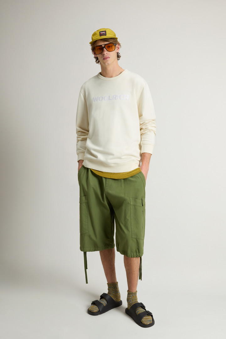 Crewneck Sweatshirt in Light Cotton-Blend Fabric White photo 2 | Woolrich