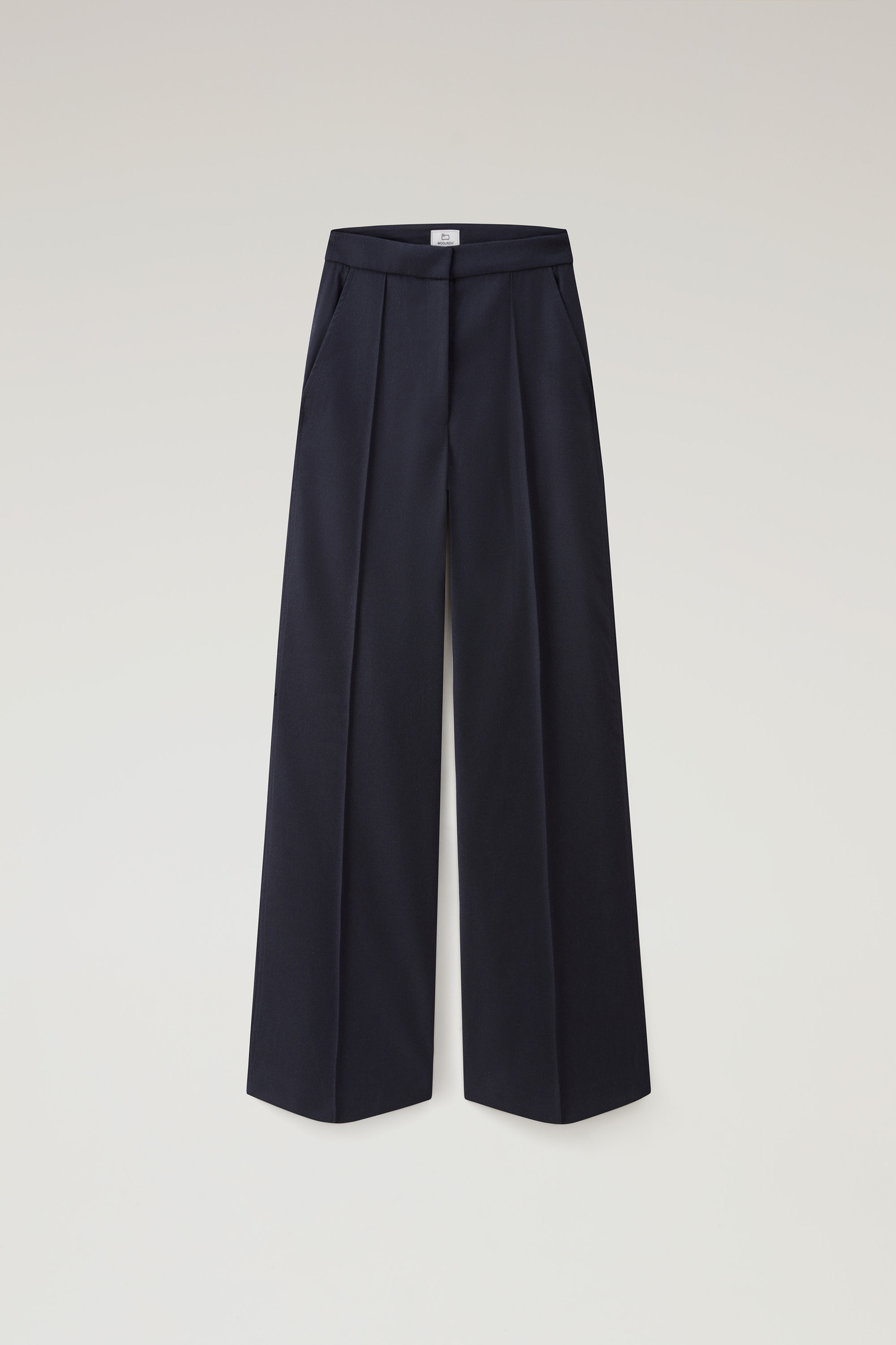 Women's Wide Leg Pants in Virgin Wool Blend Blue | Woolrich USA