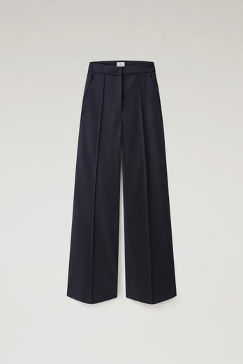 Wide Leg Pants in Virgin Wool Blend Blue | Woolrich
