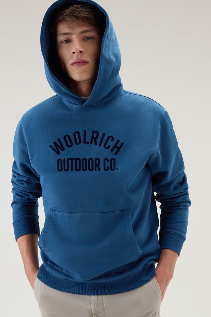 Hoodie in Pure Cotton Blue photo 4 | Woolrich