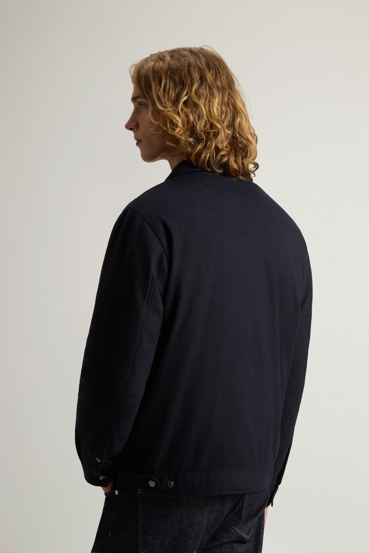 Keating Overshirt in Recycled Italian Wool Blend Blue photo 3 | Woolrich
