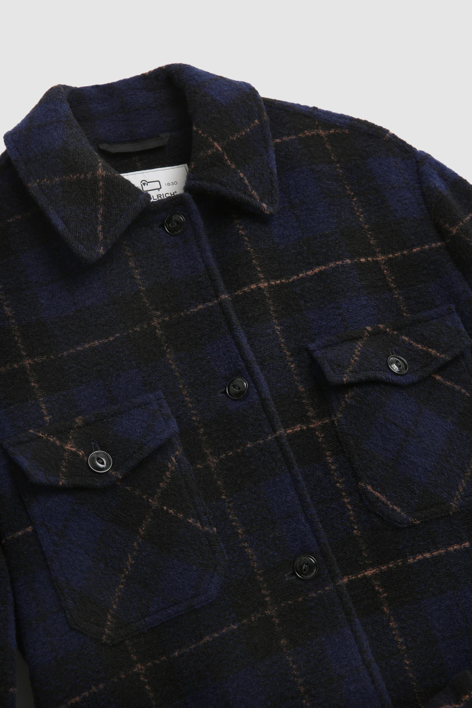 Gentry Long Overshirt with Belt Blue photo 8 | Woolrich