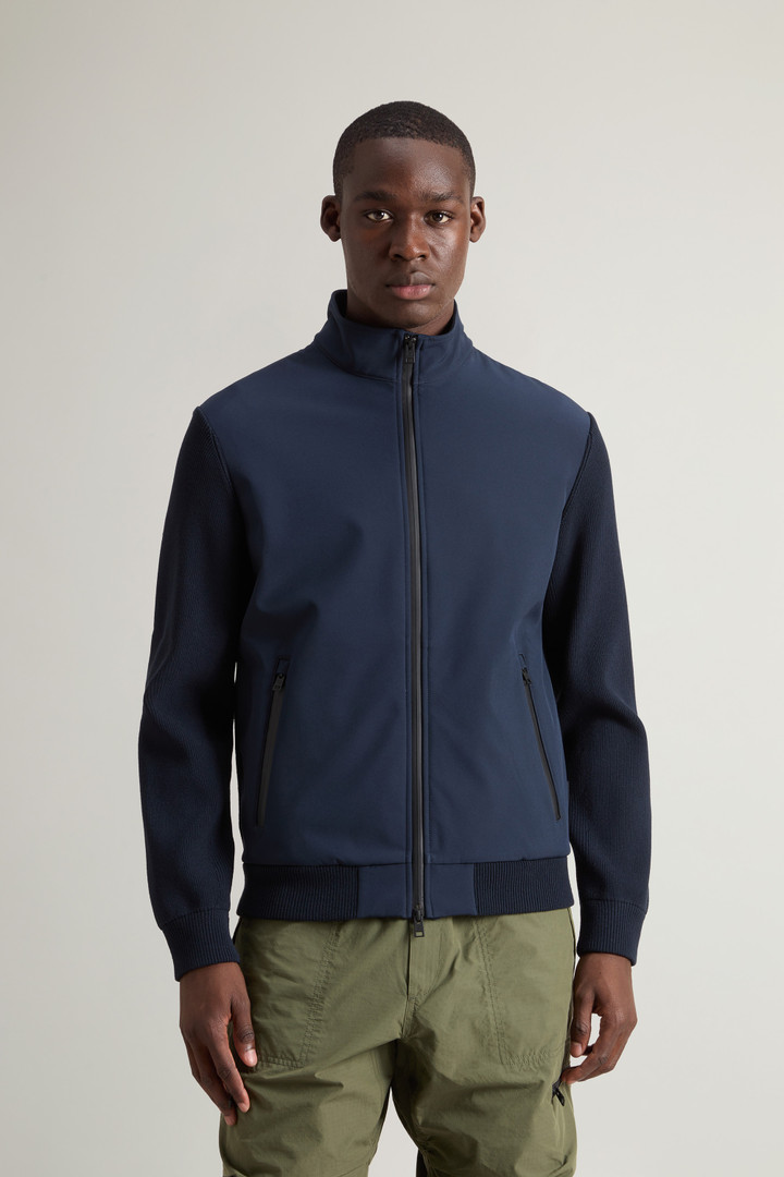 Veste Hybrid en Tech Softshell Bleu photo 1 | Woolrich