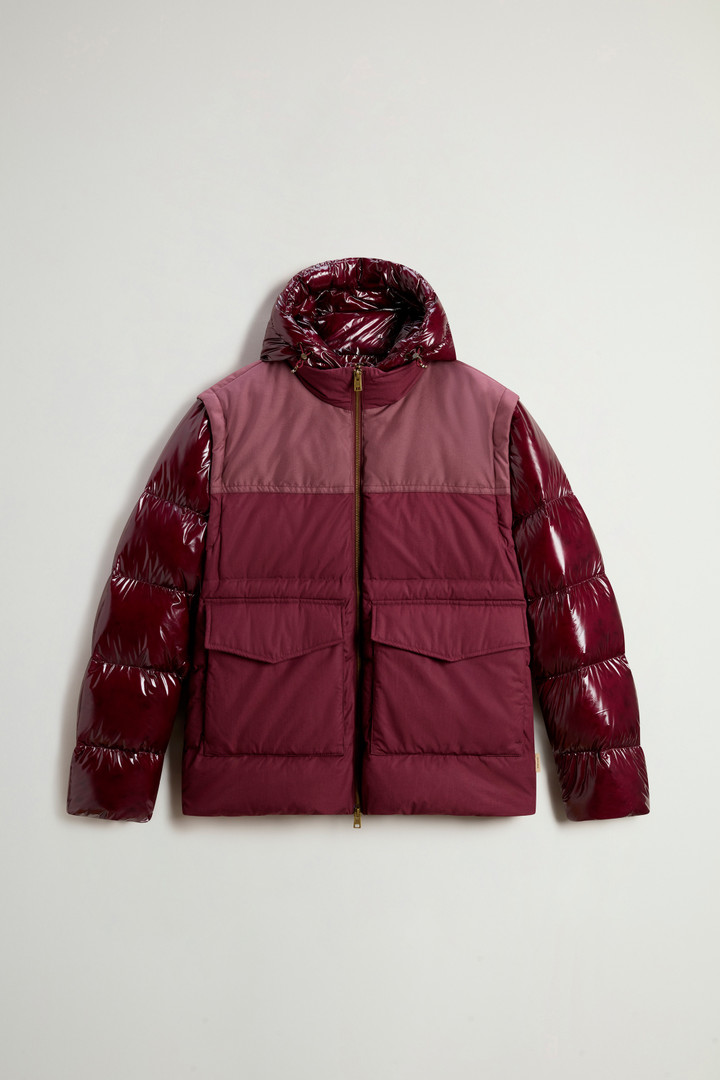 Hybride donsjack met afneembare mouwen en capuchon Rood photo 1 | Woolrich