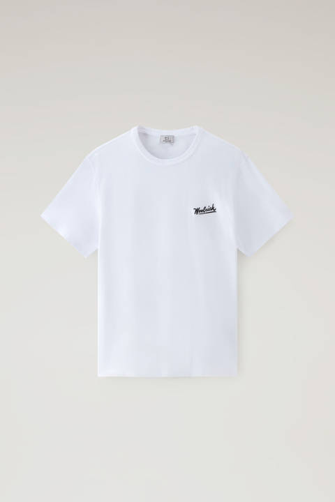 T-Shirt in Pure Cotton with Western Graphic On The Back White photo 2 | Woolrich