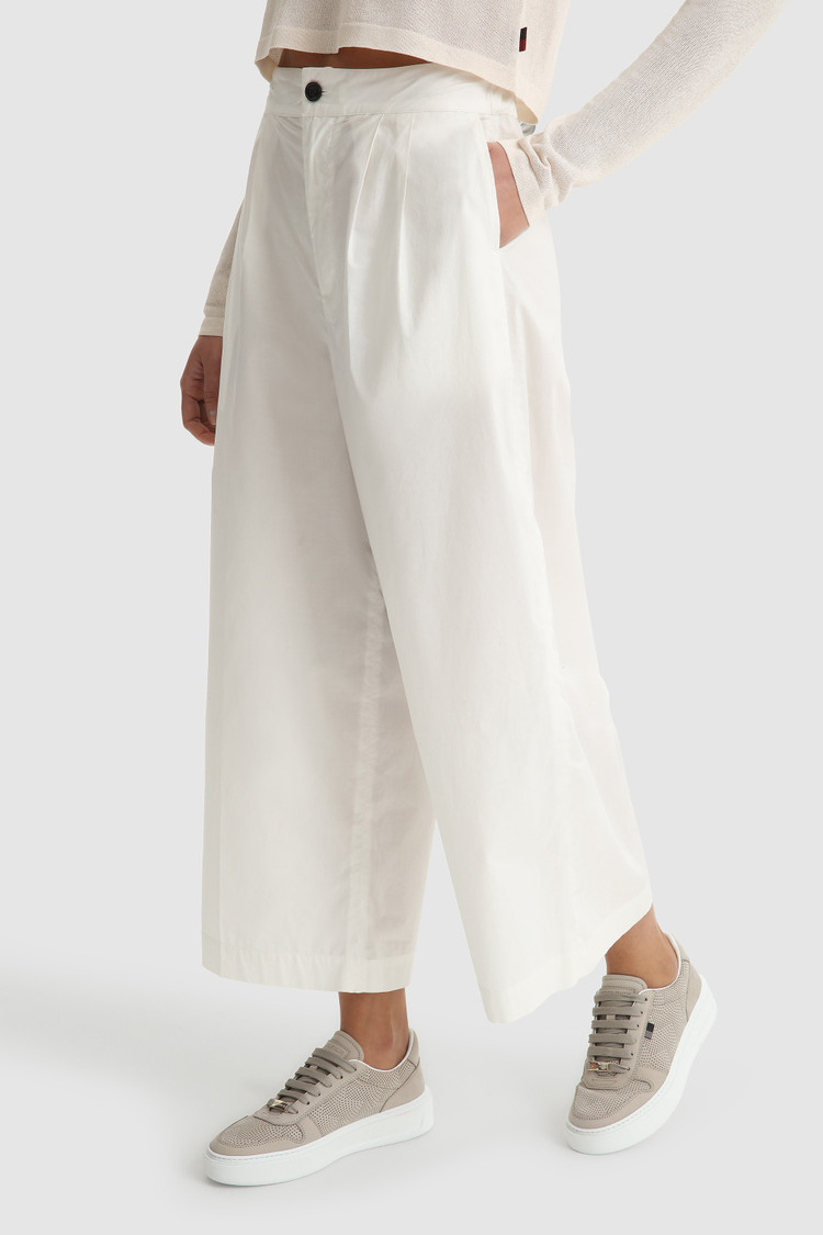 Popelinehose mit geradem Bein