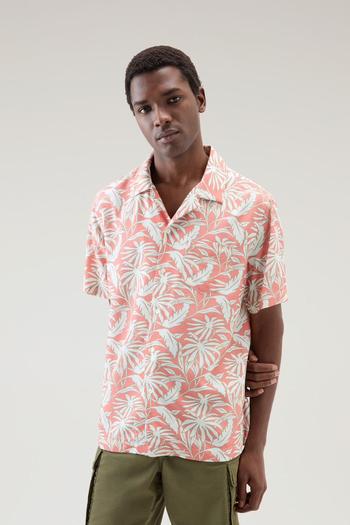 Overhemd met tropische opdruk Roze photo 4 | Woolrich