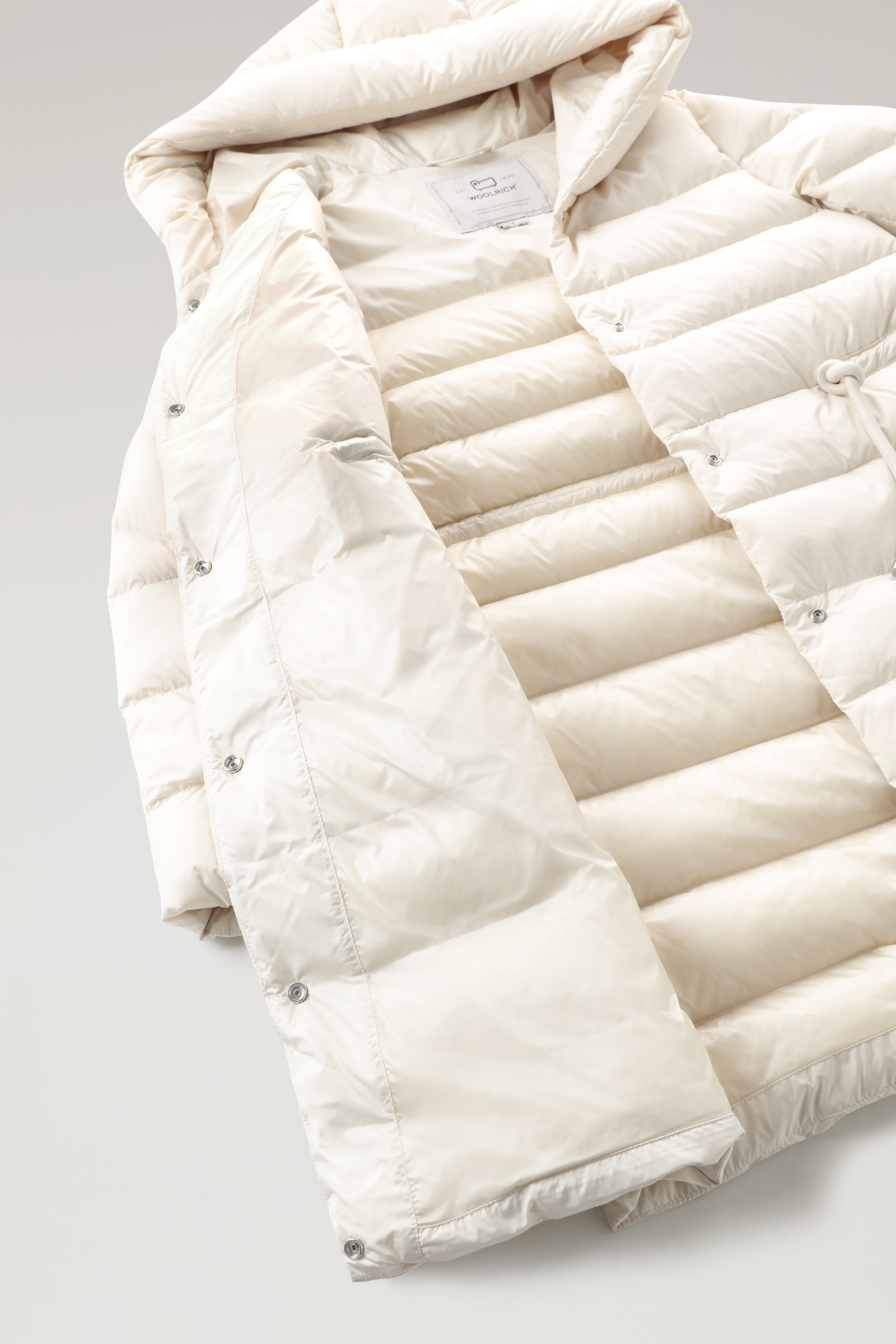 Ellis Long Microfiber Down Jacket White photo 9 | Woolrich