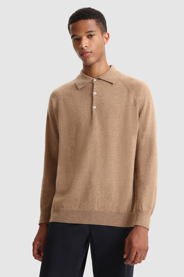 Luxe polo van kasjmieren garen