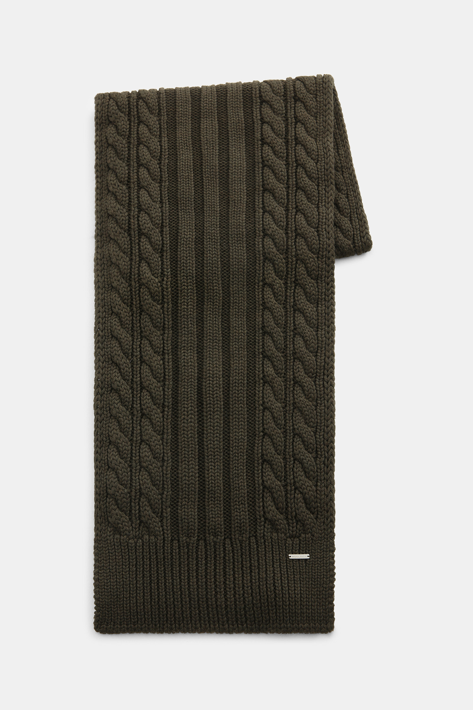 Virgin wool Scarf with ribbed edges