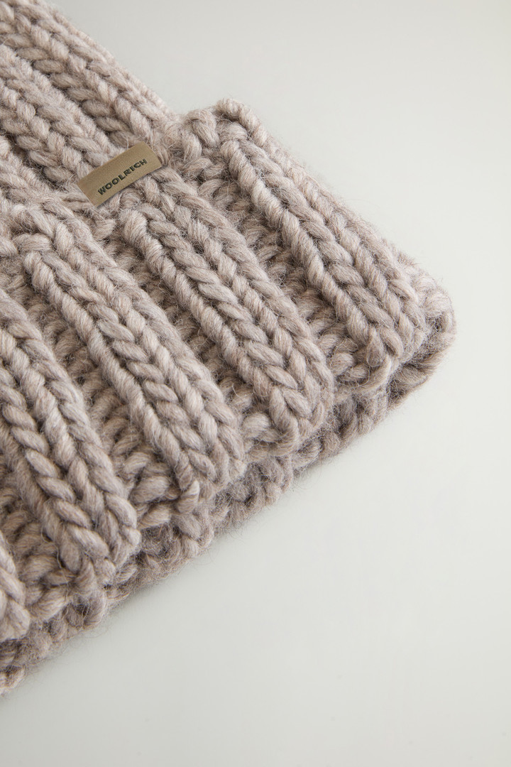 Ribbed Beanie in Wool and Alpaca Blend Gray photo 3 | Woolrich