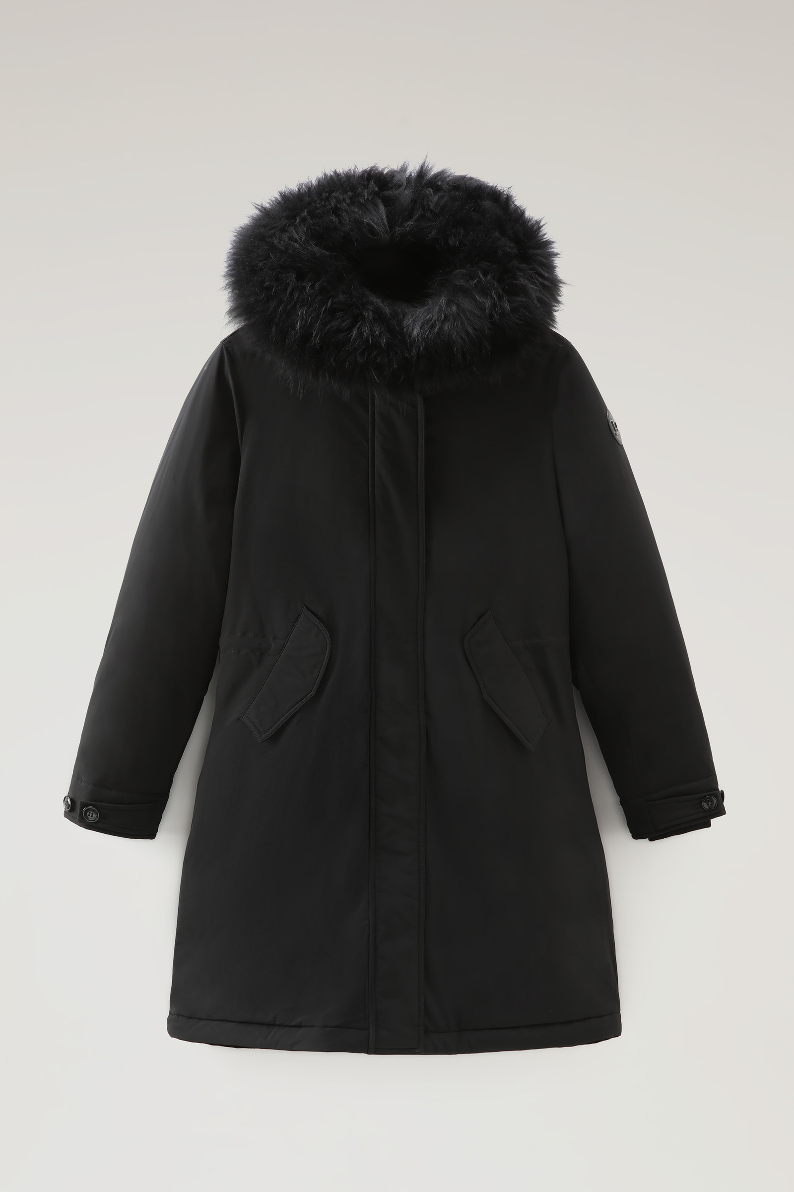 Keystone Long Parka in Urban Touch with Cashmere Fur Black | Woolrich USA