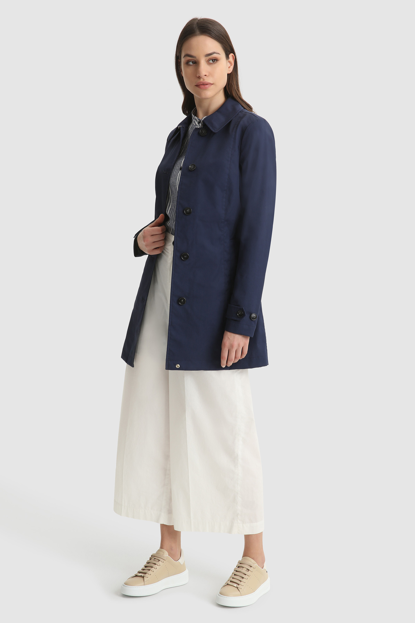 Jessamine Belted Trench Coat Blue photo 2 | Woolrich