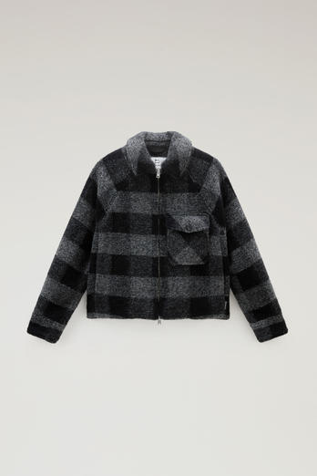 Gentry Overshirt in Wool Blend with Zip Black | Woolrich