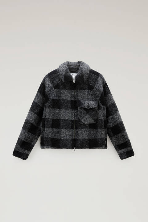 Gentry Overshirt in Wool Blend with Zip Black photo 2 | Woolrich