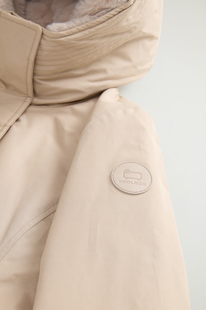 Boulder Parka in Ramar Cloth con cappuccio e collo removibile in pelliccia sintetica Beige photo 9 | Woolrich