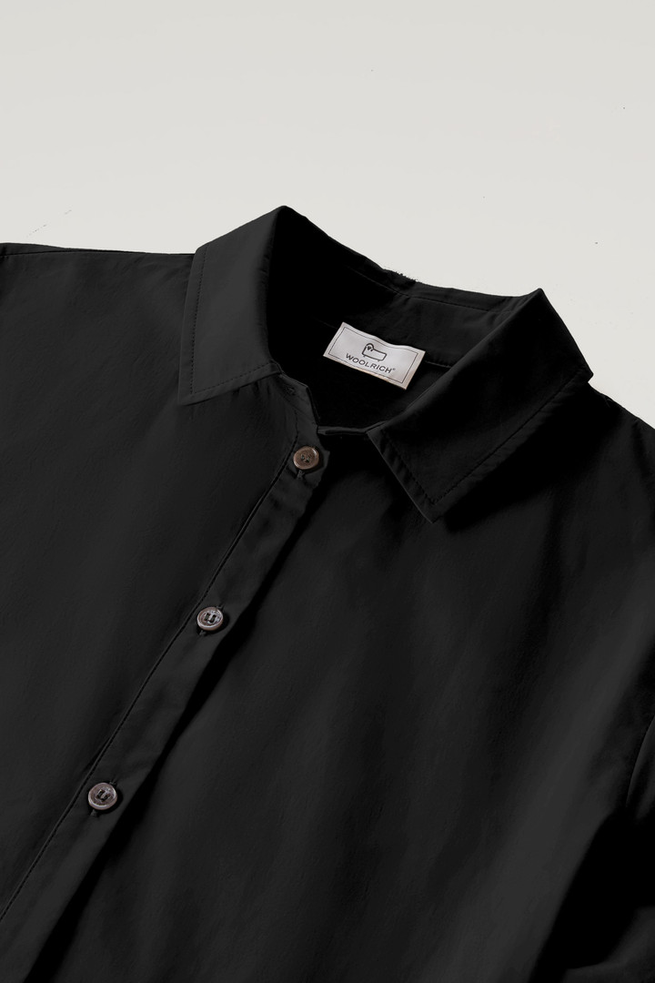 Shirt Dress in Pure Cotton Poplin Black photo 6 | Woolrich