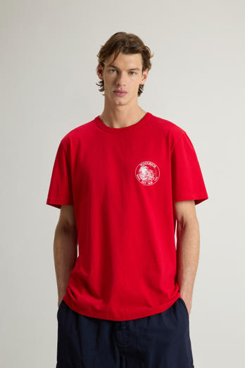 T-shirt en pur coton Rouge | Woolrich