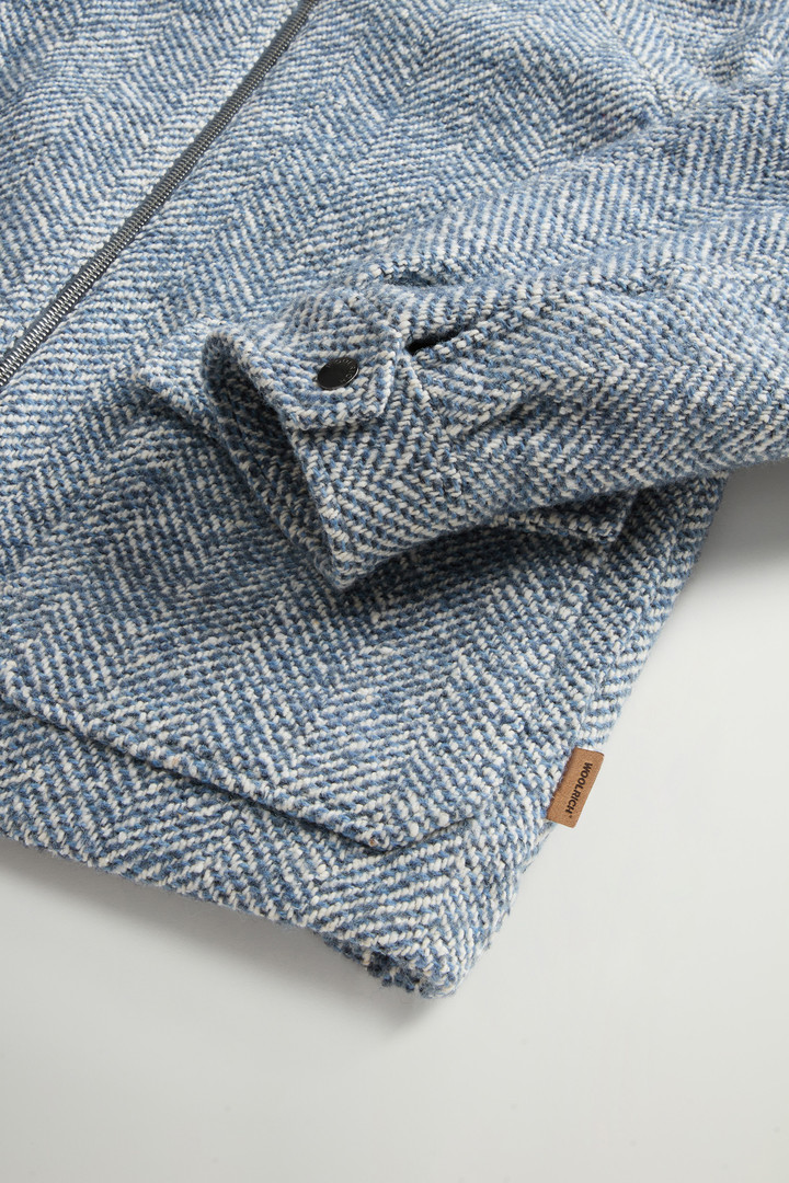 HERRINGBONE OVERSHIRT Blue photo 7 | Woolrich