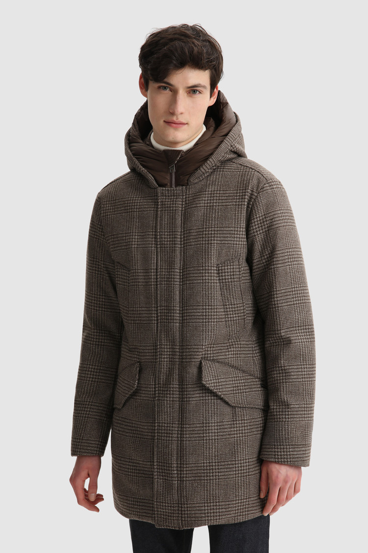 Luxury Polar Parka en laine écologique italienne confectionné avec un tissu Loro Piana