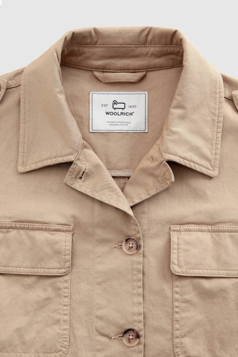 Sobrecamisa de algodón elástico Beige photo 2 | Woolrich