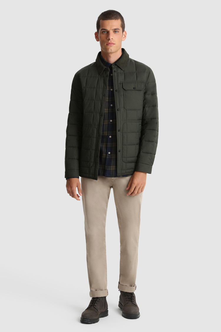 Wattiertes Overshirt Hunt aus Stretch-Stoff