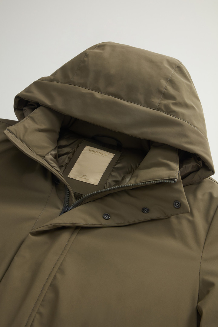 Stretch Nylon Jacket with Padding and Removable Hood Green photo 7 | Woolrich