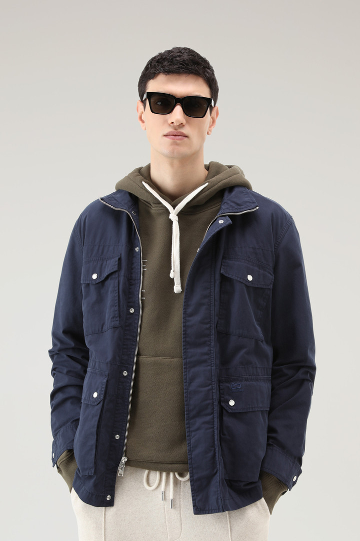 Giacca tinta in capo in puro cotone Blu photo 4 | Woolrich
