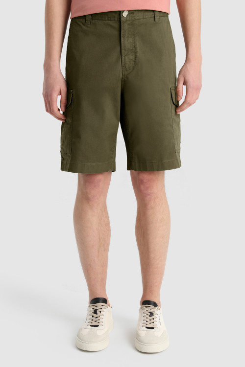 Garment-Dyed Cargo Shorts Green | Woolrich