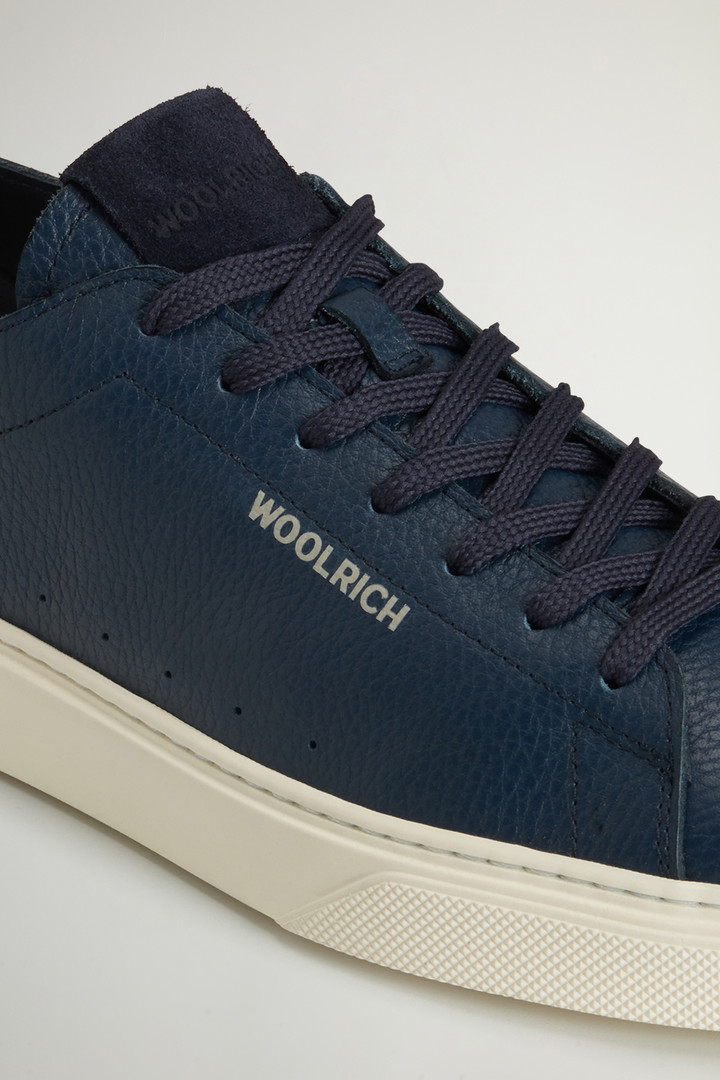 Sneakers Cloud Court in pelle bottalata Blu photo 5 | Woolrich