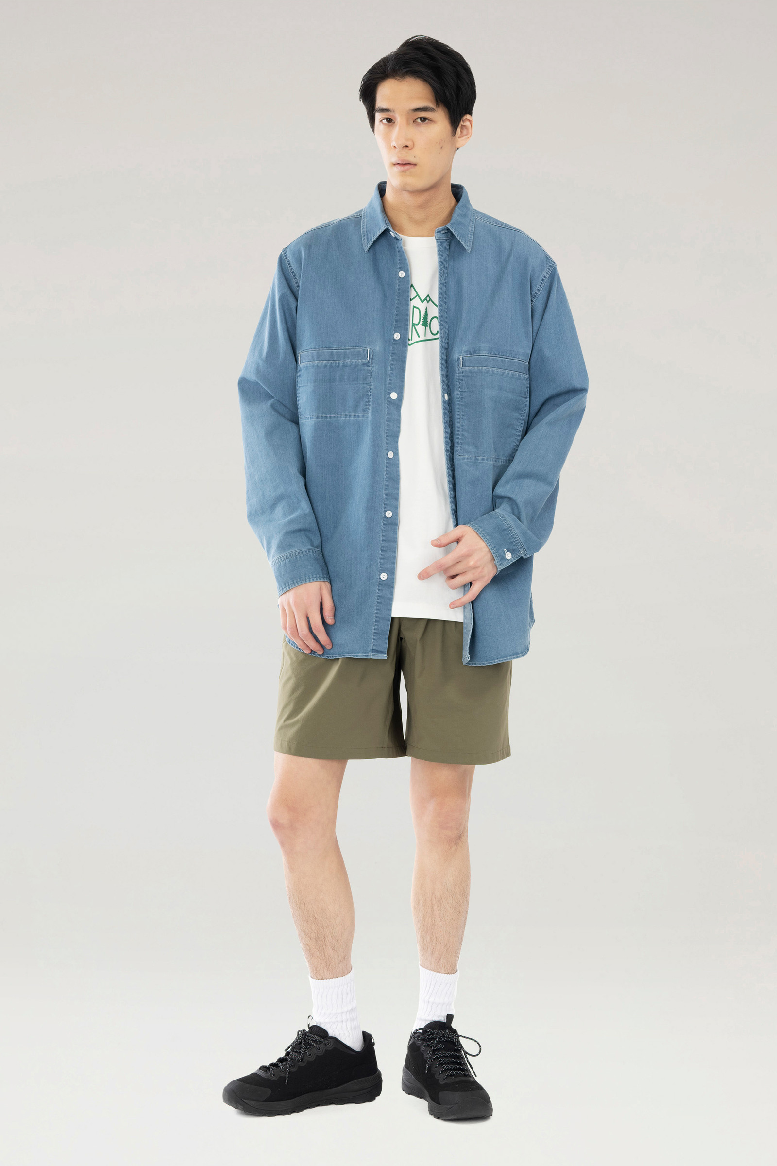 High Aeration Shorts in Stretch Ripstop Green photo 4 | Woolrich