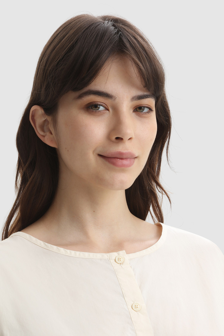 Full-button Popeline Blouse