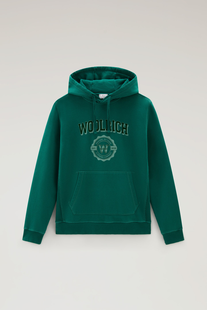 Hoodie in Pure Cotton Green photo 1 | Woolrich