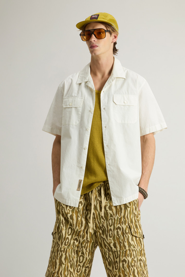 Garment-Dyed Pure Cotton Pima Ripstop Shirt White photo 4 | Woolrich