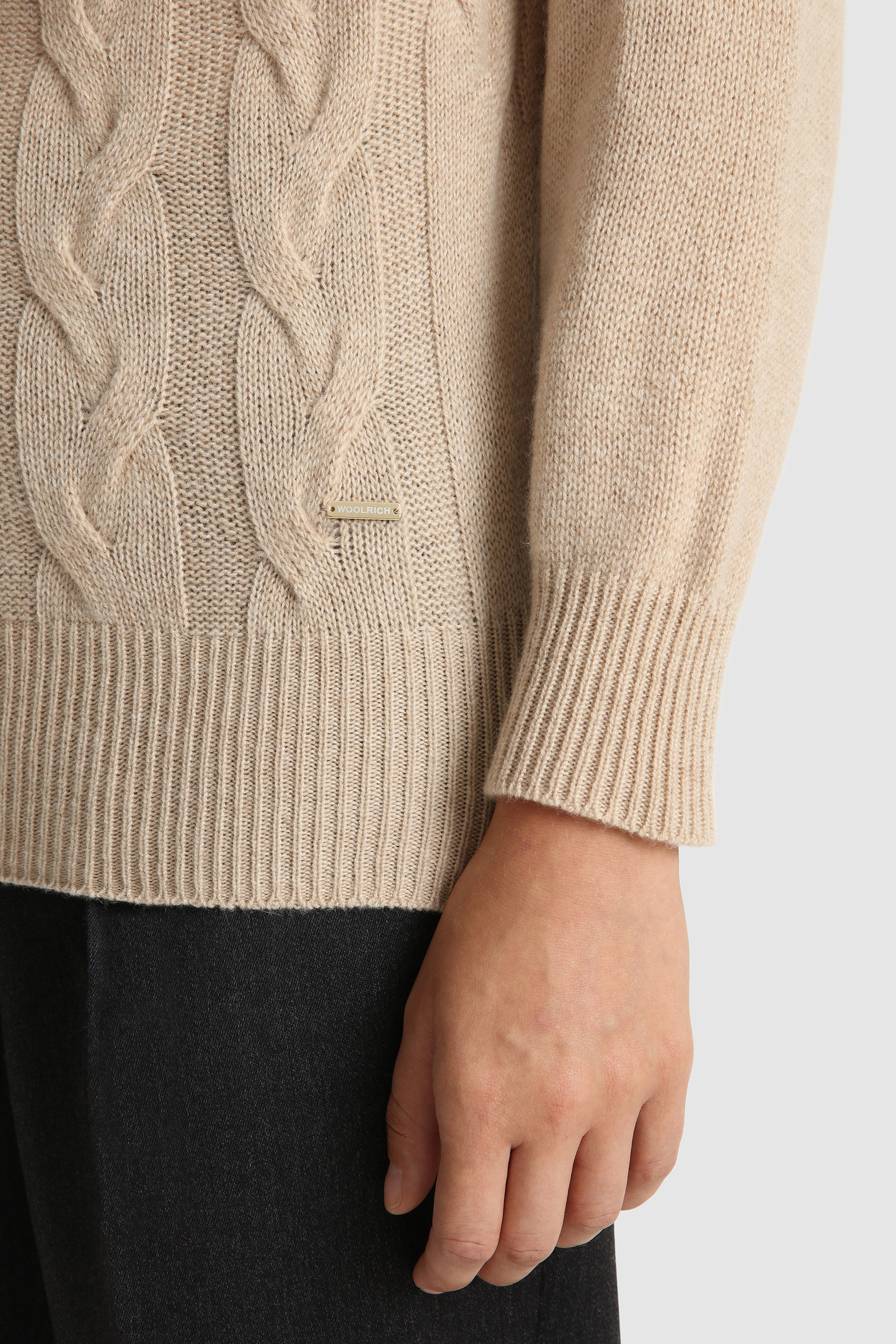 Cashmere Turtleneck Sweater Beige photo 6 | Woolrich