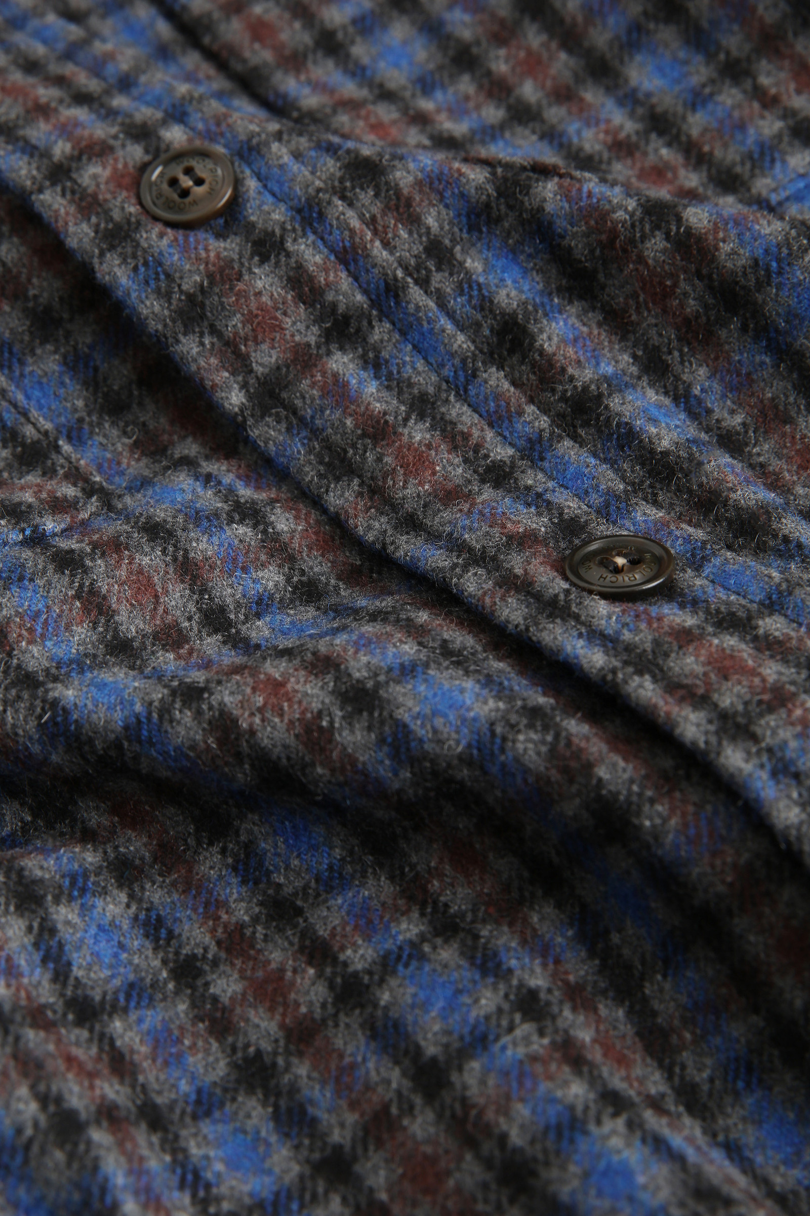 Wool Blend Oxbow Flannel Overshirt - Made in USA Grey photo 10 | Woolrich