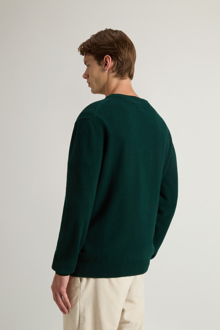 Pure Wool Crewneck Sweater Green photo 3 | Woolrich