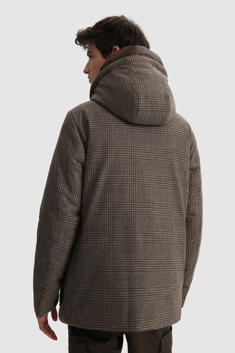 Luxury Arctic Parka in italian eco-wool crafted with a Loro Piana fabric